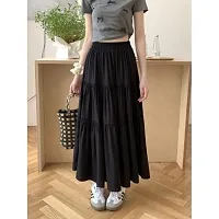 Stylish Cotton Blend Skirt Women-thumb2