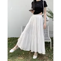 Stylish Cotton Blend Skirt Women-thumb1