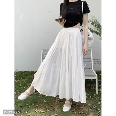 Stylish Cotton Blend Skirt Women-thumb2