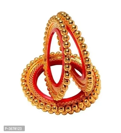 Traditional Rajputi/Rajasthani Bangri 4 pcs Set Gold Plated Bangle for Women Set-thumb0