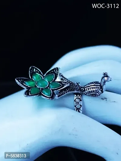 Peacock Design Party Wear Ring For Woman-thumb0