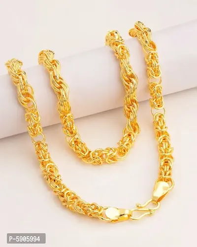 Gold Plated Traditional Designer Chain for Men and Women-thumb0