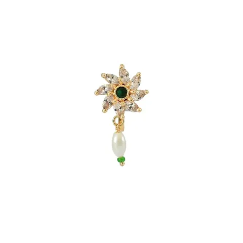 Size Traditional Maharashtrian Nose Pin Plated Nath Clip On Nose Ring For Women