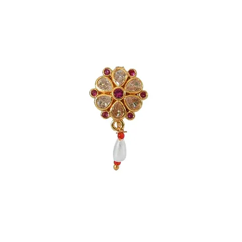 Plated Marathi Nath Nose Pin for Women