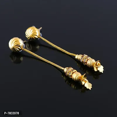 New Trendy Style Gold Plated Sui Dhaga Earring For Women And Girls-thumb0