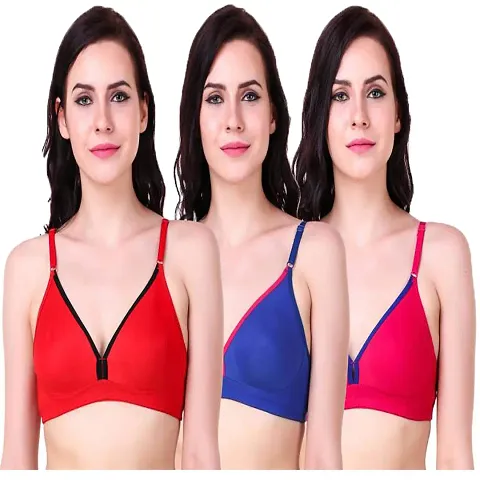 Body Lable komal Bra.Moulded,Double Cup and Full Cup Bra Pack of 3 Pieces (30)