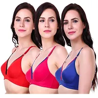 Body Lable komal Bra.Moulded,Double Cup and Full Cup Bra Pack of 3 Pieces (34)-thumb1