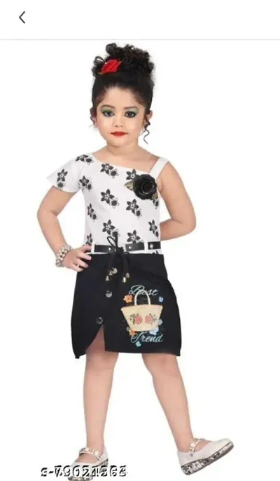 Girls Cotton Fit And Flare Dress 
