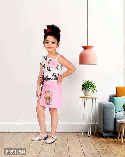 Classic Cotton Blend Printed Dress for Kids Girls