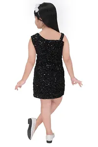 Girls Sequence Velvet Party Dress-thumb1