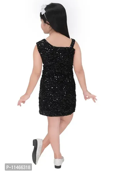 Girls Sequence Velvet Party Dress-thumb2