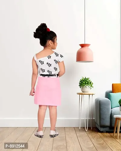 Classic Cotton Blend Printed Dress for Kids Girls-thumb2
