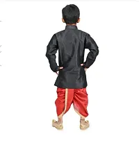 Black Sherwani Dhoti Pant Set-thumb2