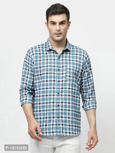 Reliable Multicoloured Cotton Checked Long Sleeves Casual Shirt For Men