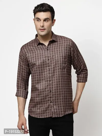 Reliable Multicoloured Cotton Checked Long Sleeves Casual Shirt For Men-thumb0