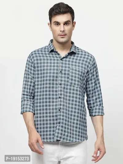 Reliable Multicoloured Cotton Checked Long Sleeves Casual Shirt For Men