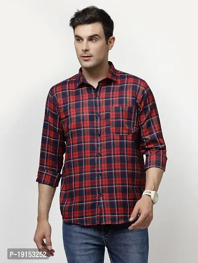 Reliable Multicoloured Cotton Checked Long Sleeves Casual Shirt For Men