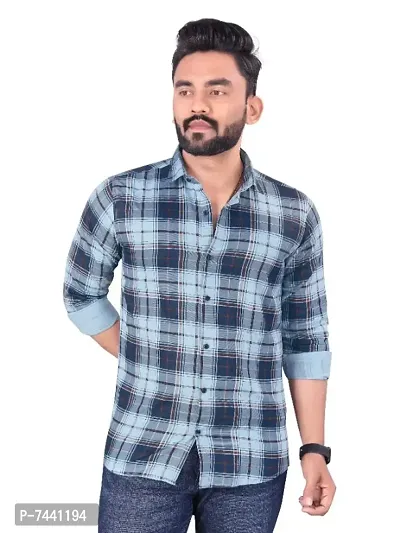 Classic Cotton Checked Casual Shirts for Men