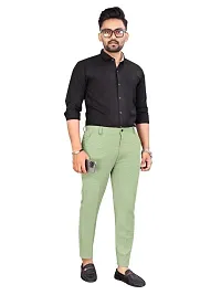 Classic Cotton Solid Casual Trousers for Men-thumb2