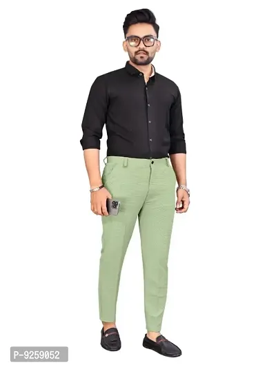 Classic Cotton Solid Casual Trousers for Men-thumb3