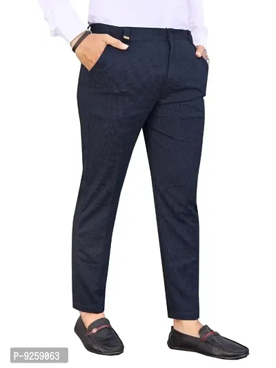 Classic Cotton Solid Casual Trousers for Men-thumb4