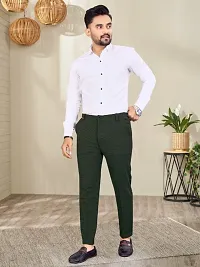 Classic Cotton Solid Casual Trousers for Men-thumb2