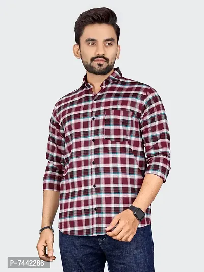 Classic Cotton Dotted Casual Shirts for Men
