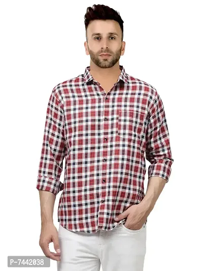 Classic Cotton Checked Mens Casual Shirts