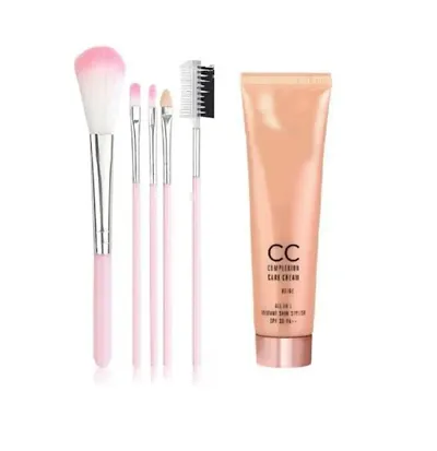 cc and bb cream for face whitening + 5 pcs makeup brushes