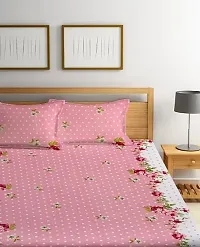 Stylish Cotton Printed Bedsheet with Pillow Cover-thumb1