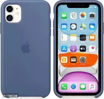 Back Cover for Apple iPhone 12  (Blue, Silicon)-thumb0