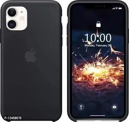 Back Cover for Apple iPhone 11  (Black, Silicon)