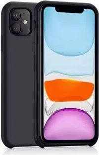 Back Cover for Apple iPhone 11  (Black, Silicon)-thumb2