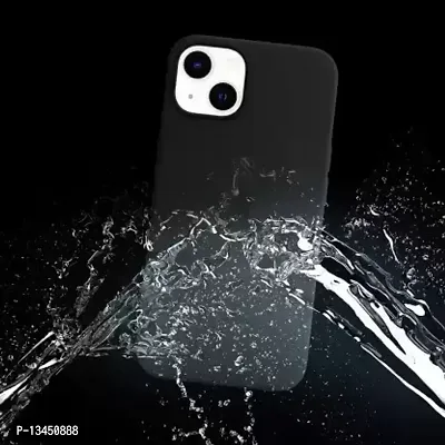 Back Cover for Apple iPhone 13  (Black, Silicon, Pack of: 1)