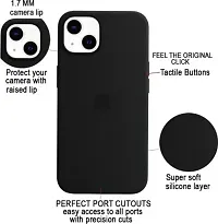 Back Cover for Apple iPhone 13  (Black, Silicon, Pack of: 1)-thumb3