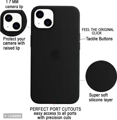 Back Cover for Apple iPhone 13  (Black, Silicon, Pack of: 1)-thumb4