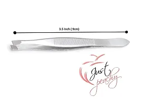 Just Peachy Stainless Steel Tweezer 9cm (Steel Grey)-thumb2