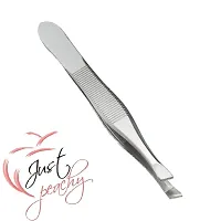 Just Peachy Stainless Steel Tweezer 9cm (Steel Grey)-thumb1