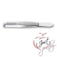 Just Peachy Stainless Steel Tweezer 9cm (Steel Grey)-thumb4