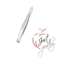 Just Peachy Stainless Steel Tweezer 9cm (Steel Grey)-thumb3