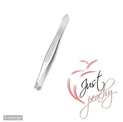 Just Peachy Stainless Steel Tweezer 9cm (Steel Grey)-thumb4