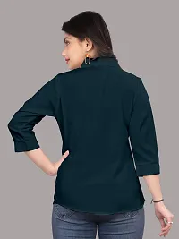 Stylish Cotton Blend Solid Shirt for Women-thumb2