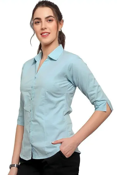 ZX3 Women Regular Fit 3/4 Sleeves Formal/Casual Shirt