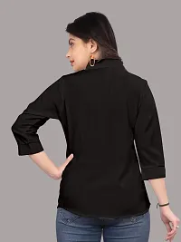 Classic Cotton Blend Slim Fit Shirt For Women-thumb3