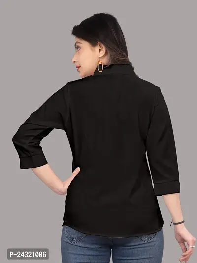 Classic Cotton Blend Slim Fit Shirt For Women-thumb4