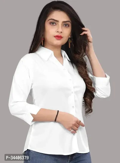 Combo Women Formal Plein Shirt White and Black (Pack 2)-thumb5