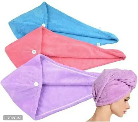 bellbrid fab Microfiber 500 GSM Hair Towel Pack of 3-thumb0