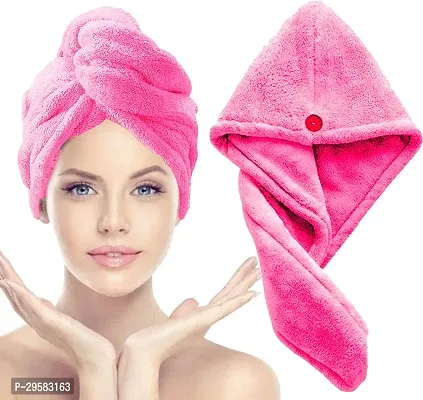 bellbrid fab Microfiber 400 GSM Hair Face Beach Bath Towel Pink Pack Of 1-thumb0