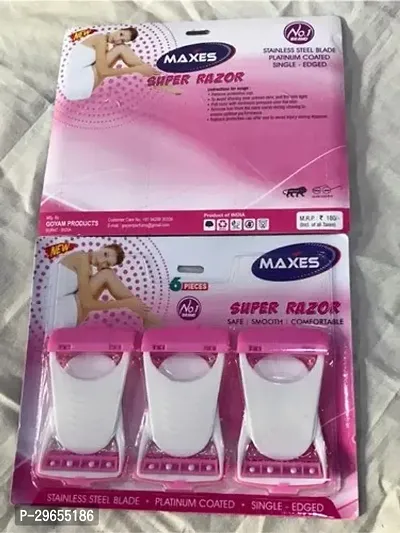 Maxes Shave Body Stainless Steel Disposable Razor Pack of 6