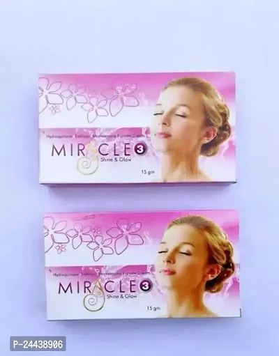 MIRACLE  3 shine and glow   Fairness Brightness  whitening  PACK OF 2